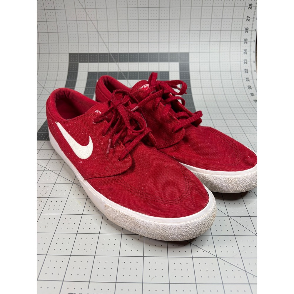 Nike SB Stefan Janoski Red Canvas Skate Shoes Mens 12 AR7718-602